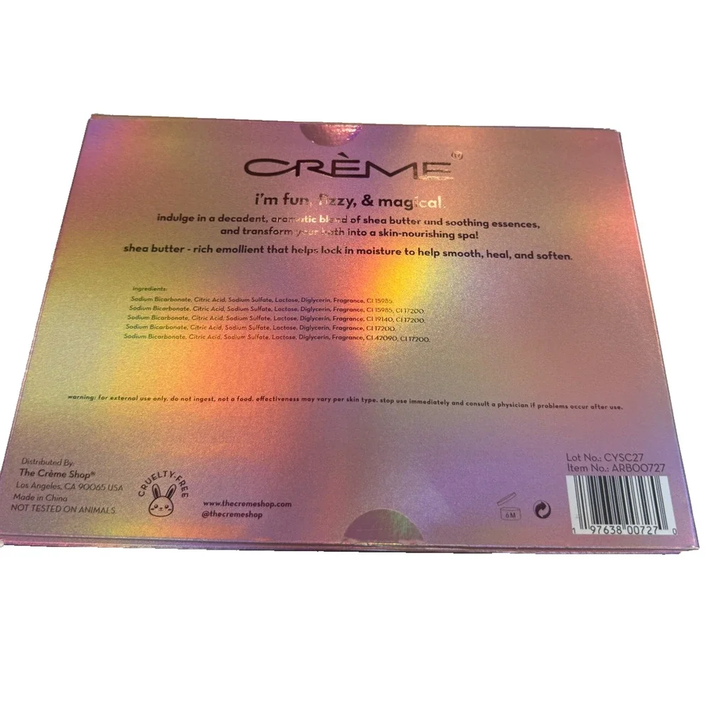 The Crème Shop Aromatherapy Bath Bombs with Moisutrizing Shea Butter, Set of 5